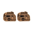 thumbnail image 2 of Camco Life is Better at the Campsite RV Shaped Cork Coasters, 2 pack, Brown (53384), 2 of 5
