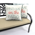 thumbnail image 3 of Jordan Manufacturing 16" x 16" Find Me on the Patio Natural Novelty and Multicolor Medallion Reversible Square Outdoor Throw Pillow with Welt, 3 of 11