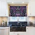 thumbnail image 5 of Yayeee Kitchen Curtains Tier Pair Light Filtering 27"x36" Rod Pocket Short Cafe Window Panel, Roses and Pearls, 5 of 7