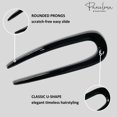 thumbnail image 3 of Parcelona French Paris Shell n Black Celluloid Chignon U Hair Pin Sticks(2 Pcs), 3 of 6