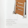 thumbnail image 4 of SlimLine Folding Wall Mount Shower Bench Seat, Teak Seat with Silver Frame, 4 of 7