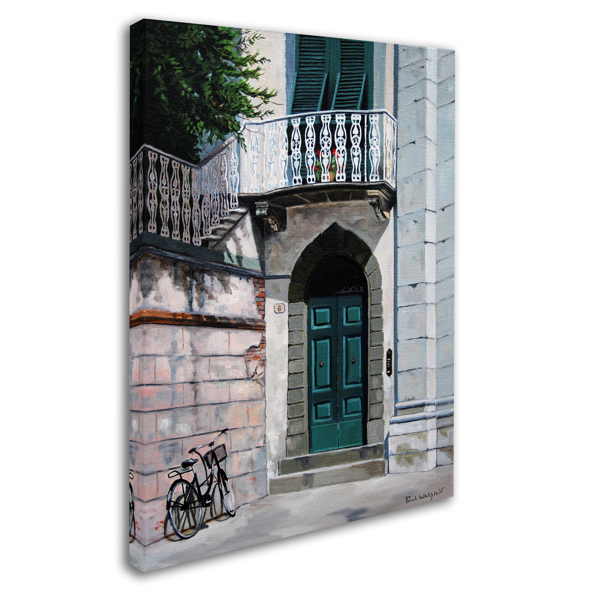 Trademark Fine Art 'Green Door' Canvas Art by Paul Walsh