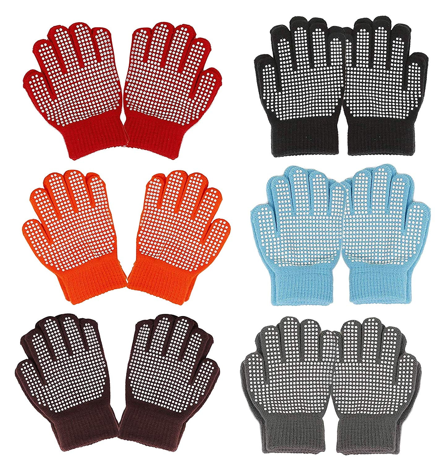 Cooraby 16 Pairs Toddler Gloves Magic Stretch Winter Mittens Soft Warm Unisex Baby Knitted Gloves 