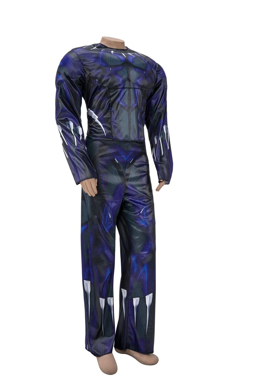 MARVEL Adaptive Black Panther Youth Costume - Combinaison imprimée avec accès au tube, jambes plus spacieuses et demi-masque en tissu