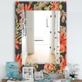 thumbnail image 2 of DESIGN ART Designart 'Red and Brown Flowers With Of Green Branches' Traditional Mirror - Frameless Printed Wall Mirror 27.6 in. wide x 39.4 in. high, 2 of 5