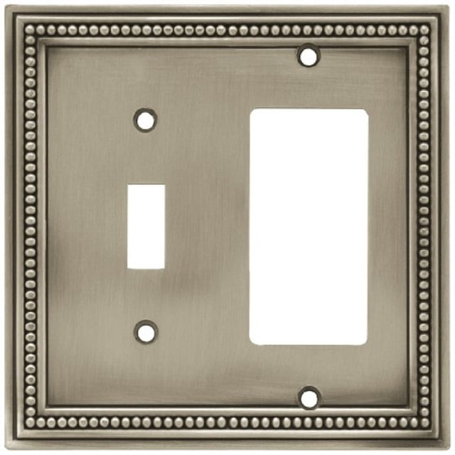Brainerd 64740 Beaded Single Toggle Switch/Decorator Wall Plate