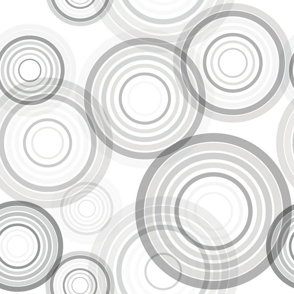 MuralsPrint Abstract Circles  vinyl Peel and Stick Wallpaper - 24'' inch x 10'ft