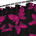 thumbnail image 3 of Black Pink Butterfly Pattern Shower Curtain 84"x72" ,Bathroom Decorative Shower Curtains Set with 12 Hooks,Modern Waterproof Washable Shower Curtain, 3 of 6