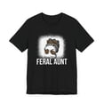 thumbnail image 3 of Feral aunt groovy auntie funny new aunt messy bun leopard Unisex T-shirt, 3 of 7