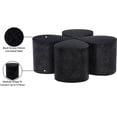 thumbnail image 6 of Meridian Furniture Petal 4-Piece Black Terrazzo Pattern Iron Metal Coffee Table, 6 of 7