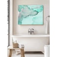 thumbnail image 6 of Aqua Marble Wall Art for Living Room,Canvas Picture Wall Decor for Bathroom Bedroom,Modern Abstract Waves Silvery Farmhouse Painting Artwork for Office Kitchen Hallway Dining Room Home Decor 16"x20", 6 of 8