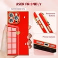 thumbnail image 4 of Compatible with  iPhone 15 Pro Max Case【Full Camera Protection】 Cute Heart Pattern & Electroplate Reinforced Corners Shockproof Edge Bumper Case 2023 [6.7 inches]-Red, 4 of 14