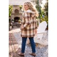 thumbnail image 3 of Catherines Women's Plus Size Long Fleece Coat With Sherpa Lining, 3 of 6