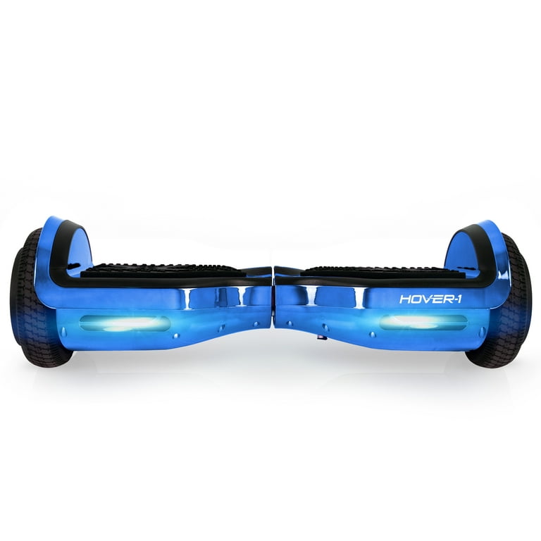 Hover 1 Chrome Hover Board with 6.5 In. Wheels Built In Bluetooth Speaker LED Headlights Ultra bright LED Wheel Lights Built In Rechargeable