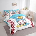 thumbnail image 2 of Erosebridal Kids Baseball Bedding Comforter Set, Sports Theme Full Bedding Set, Colorful Polka Dots Reversible, 7 Pieces, 2 of 6