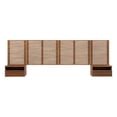 thumbnail image 2 of Pemberly Row Tête de Lit Moderne en Bois Format Très Grand et Tables de Nuit en Noyer, 2 of 7