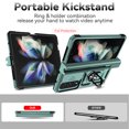 thumbnail image 3 of Galaxy Z Fold 4 Kickstand Armor Case with Slide Camera Lens Protection Cover Built-in 360° Rotate Ring Holder Stand Magnetic Military Shockproof Phone Cover Case for Samsung Galaxy Z Fold 4,
Darkgreen, 3 of 8