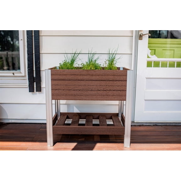 Vita Urbana 18" x 30" Raised Vinyl Sprout Farm, Espresso Brown, VT17519