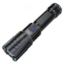HIBIBUD 1000000 Lumens LED High Powerful Flashlight, Super Bright USB Rechargeable Torch, 5 Lighting Modes, with Digital Display Zoomable IPX4 Waterproof Handheld Torch for Camping Hiking Emergencies