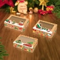 thumbnail image 1 of Wzzjkit Christmas Kraft Paper Box with PVC Window Gingerbread Box Food Packaging Box with Inner Coating, 1 of 8