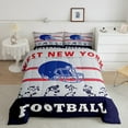 thumbnail image 3 of Twin Football Comforter for Football Player,American Football Bedding Set ,Black Red Grey Sports Comforter Sets,Rugby City Team Quilt with 1 Pillowcase(West New York), 3 of 7