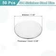 thumbnail image 2 of Uxcell 50 Pack Stainless Steel Disc, 1 3/16"(30mm) Dia 0.06"(1.5mm) Thick 304 Stainless Steel Flat Round Sheet Blank Round Circle Plate for Crafts Metal Stamping and Jewelry Making, 2 of 7