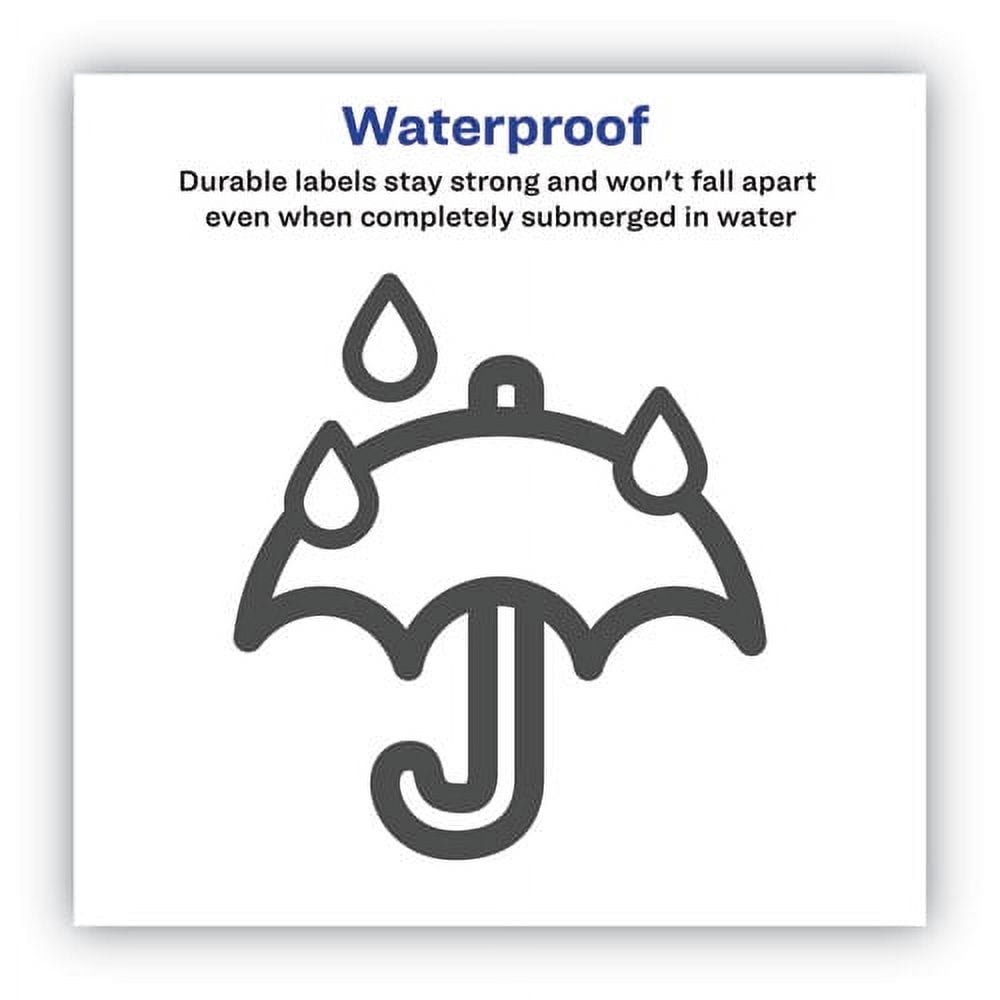 "Waterproof Address Labels With Trueblock And Sure Feed, Laser Printers, 1 X 2.63, White, 30/sheet, 50 Sheets/pack | Bundle of 2 Packs"