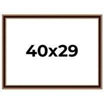 40x29 Frame Gold Brown Plein Air Vintage Solid Wood Picture Frame | 1.75 Inches Moulding Width |