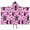 Pink Halloween Fantasy, variant on Pastel Halloween Pumpkins Ghosts and Bats Hooded Bath Towel，50"x30" for Ages 3 To 12 Kids, Quick Dry Lightweight Soft Microfiber Hood Beach Towel Cover Up for Kids