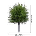 thumbnail image 5 of Bxaolu 15.8" Artificial Topiary Trees with Ground Spike, Set of 2 Norfolk Pine Topiary, UV Resistant Shrubs Plants Fake Cedar Tree Bushes for Outdoor Front Porch Garden Décor, 5 of 9