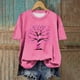 thumbnail image 1 of Puntoco Blusas casuales de moda para mujer, camisetas estampadas con cuello redondo, camisetas de manga corta, 1 of 5