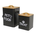 thumbnail image 1 of 2 recipientes para almacenar comida para gatos, tarros para golosinas de perros, regalo, prácticos recipientes para comida de mascotas, tarro para Negro, 1 of 9