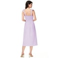 thumbnail image 5 of Women's Boho Summer Sleeveless Tie Straps Square Neck Smocked Split Midi Dress with Pockets, 5 of 6