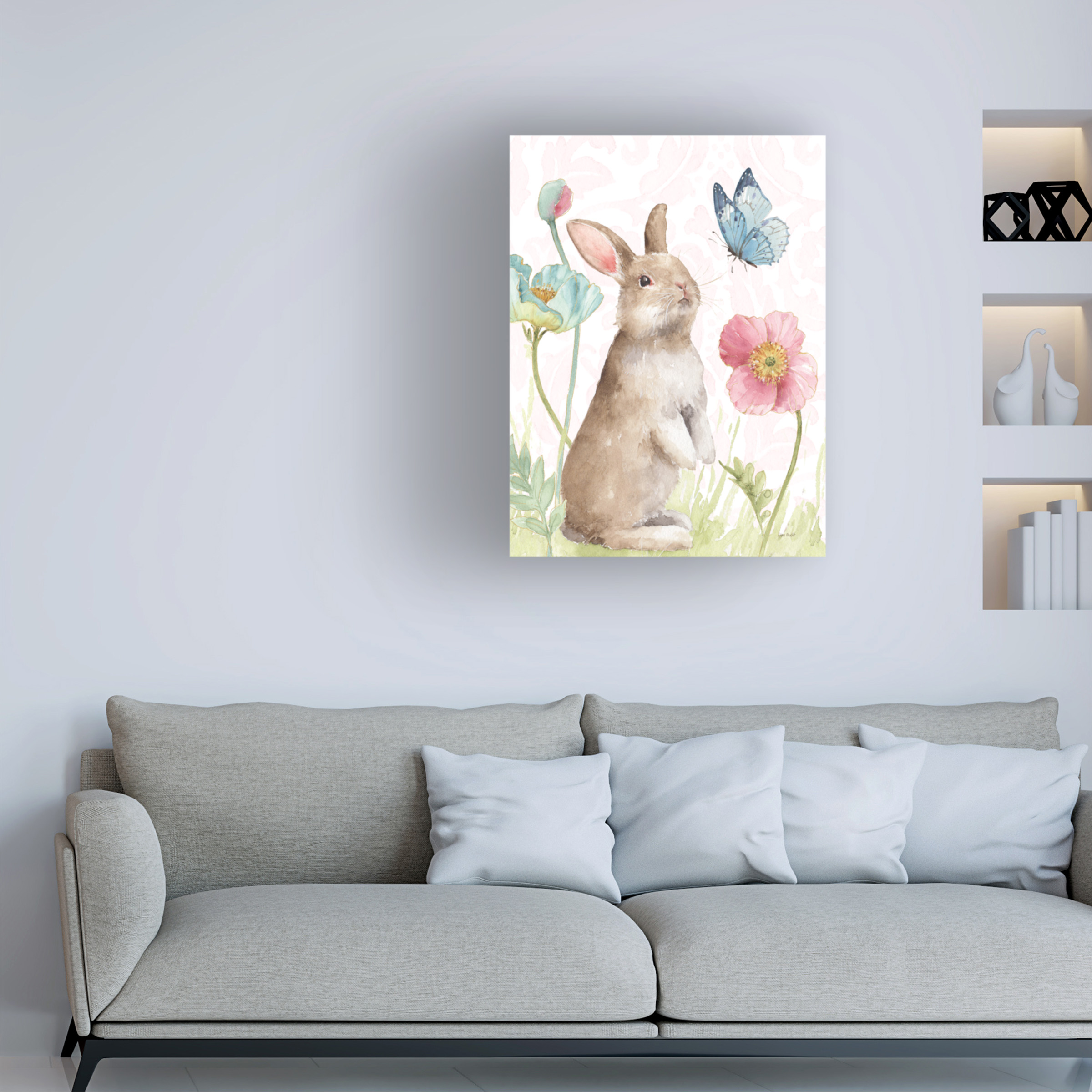 Trademark Fine Art 'Spring Softies Bunnies II Pink' Canvas Art by Lisa Audit