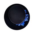 thumbnail image 2 of Slccxzc Elegant Fedora Hat with Floral Embellishment Retro Wide Brim Hat Panama Floppy Cap for Wedding Race Banquet Tea Parties, 2 of 7