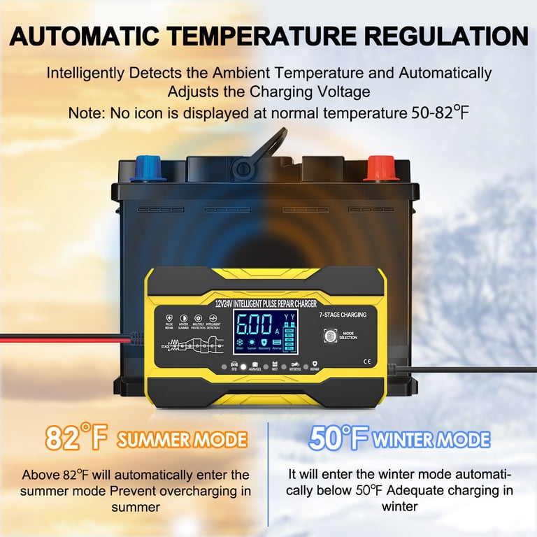 GPED 12V/24V 10A Fully-Automatic Smart Battery Charger photo 6