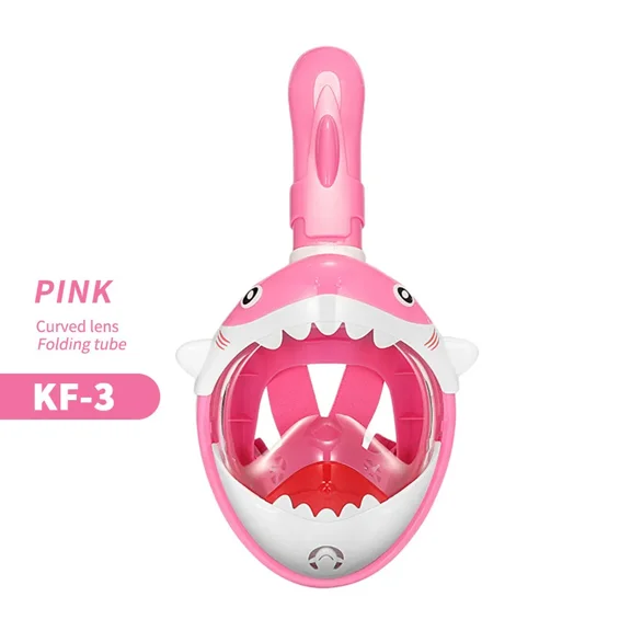 Children Cartoon Diving Mask Swimming Full Face Snorkeling Mask Boys Girls Underwater Scuba Anti Fog Snorkel Set Equipment Kids