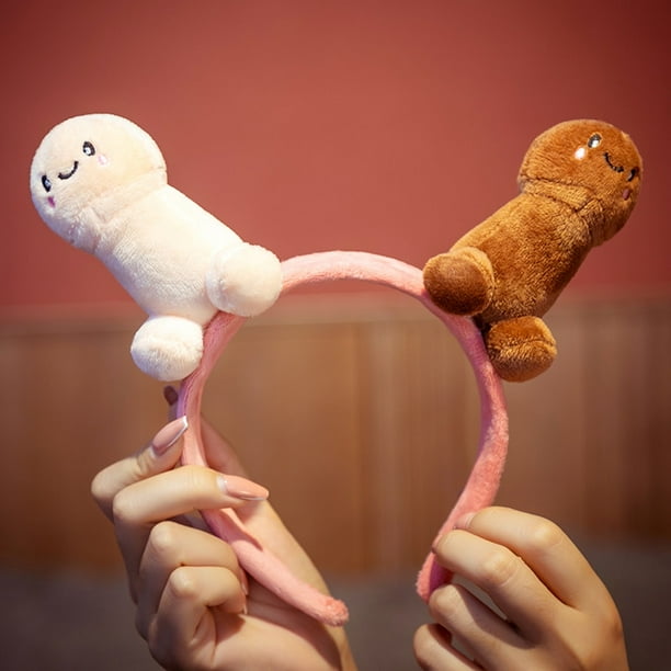 Diadema de peluche con forma de pene de talla unica juguete suave y sexy simulacion divertida regalo de Navidad encantador para novias y amantes Walmart en linea