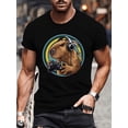 thumbnail image 1 of Short Sleeve Creative Capybara Play Video Game Print Tee Shirt for Summer, Tees for Men, Casual Sporty Tee, Comfy Tee, 1 of 6