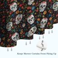 thumbnail image 6 of Colorful Skull Flower Pattern Shower Curtain 36"x72" ,Bathroom Decorative Shower Curtains Set with 12 Hooks,Modern Waterproof Washable Shower Curtain, 6 of 6