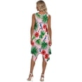 Binienty Sleeveless Sundresses with Tropical Floral Bird Pattern ...