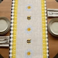 thumbnail image 5 of Table Runners 36 Inches Long Dress Scarves, Yellow Truck Farmhouse Kitchen/Dining Table Runner, Short Coffee Tablerunners, Spring Bees Honey Daisy Black Buffalo Plaid 13x36 Inch, 5 of 9