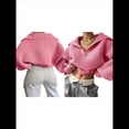 thumbnail image 3 of Suéteres de Larga para Mujer, Suéter Ajustado y Elástico de Gran Tamaño, Jersey de Punto Acanalado de Color Liso. Rosa M, 3 of 7