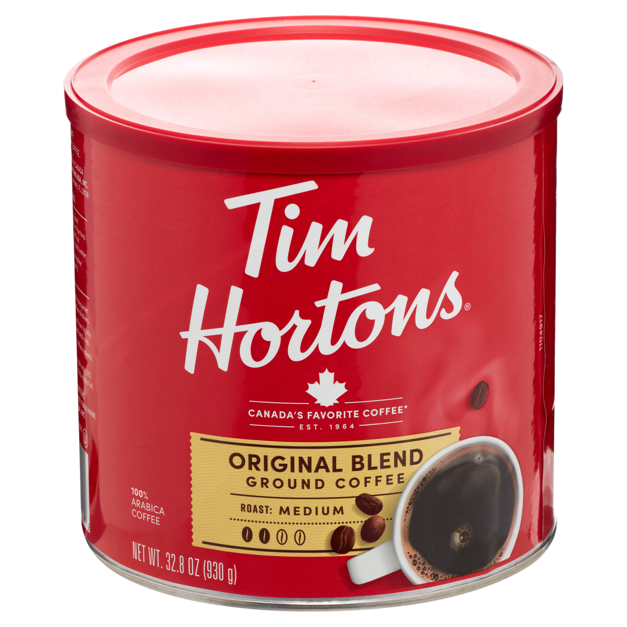 Tim Hortons Ground Coffee, 100% Arabica Medium Roast, 32.8 oz Canister - image 3 of 10