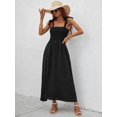thumbnail image 3 of XINQIHANG Womens Mini Dress Summer Casual Puffy Sleeve Off Shoulder Elastic Waist Aline Flowy Ruffle Dresses, 3 of 7