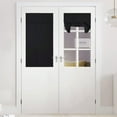 thumbnail image 4 of Hengbo Blackout Curtains Privacy French Door Curtains  No-Punch Insulated Curtains for Bedrooms Patios Tie Sun Shades 26 x 40inch 1Pcs Black, 4 of 9