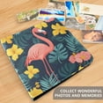 thumbnail image 4 of FORMRS 3 Ring Photo Album 4"x6" Self Adhesive Large Capacity PU Leather Cover, Pink Floral Flamingo, 4 of 8