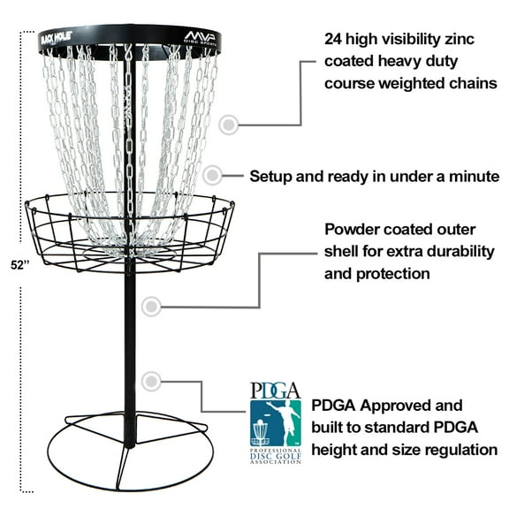 MVP Disc Sports Black Hole Pro Disc Golf Basket