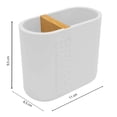 thumbnail image 3 of Porta Cepillos Mainstays 9.5 x 6.5 cm Diseño Liso Color Blanco, 3 of 4