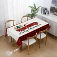 thumbnail image 5 of Christmas Checked Square Tablecloth, 55x55-Inch Buffalo Plaid Tablecloth Washable Cotton Table Cover Gingham Tablecloth for Dining Room Rustic Lattice Tablecloth Table Linen Christmas, 5 of 8
